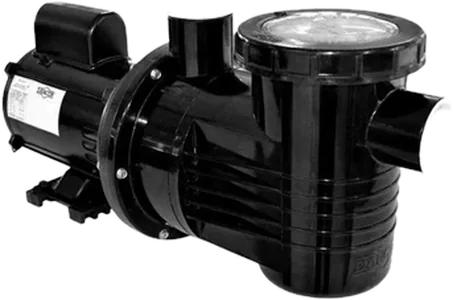 Motobomba Dancor preta com pré-filtro de tampa transparente