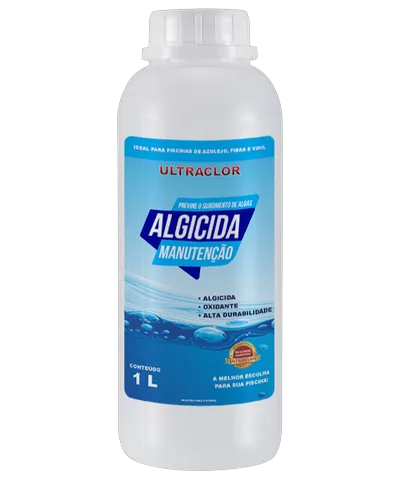 Frasco de 1 litro do Algicida Manutenção Ultraclor
