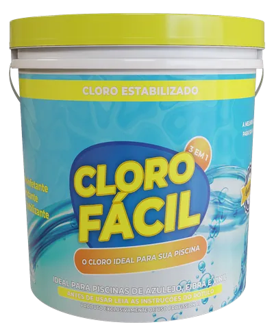 Balde de Cloro Fácil Ultraclor com tampa amarela