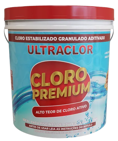 Balde de Cloro Premium Ultraclor com tampa vermelha